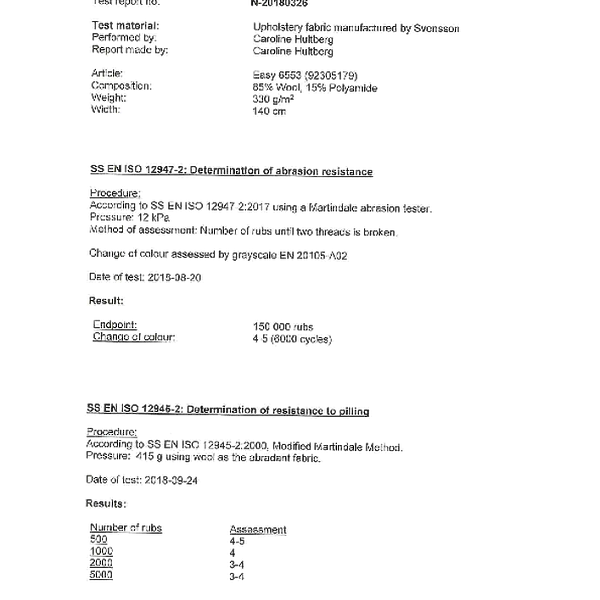 easy -  abrasion test report 12947 2